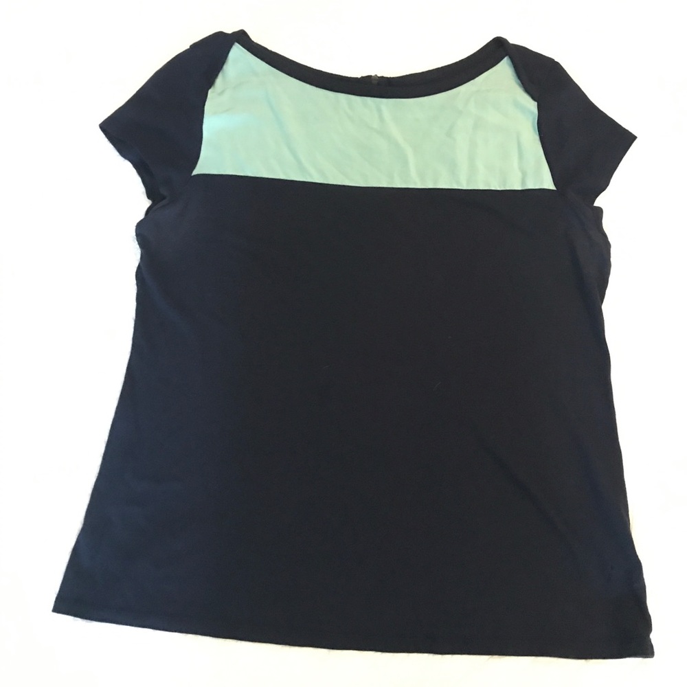 Navy Blue and Teal Top